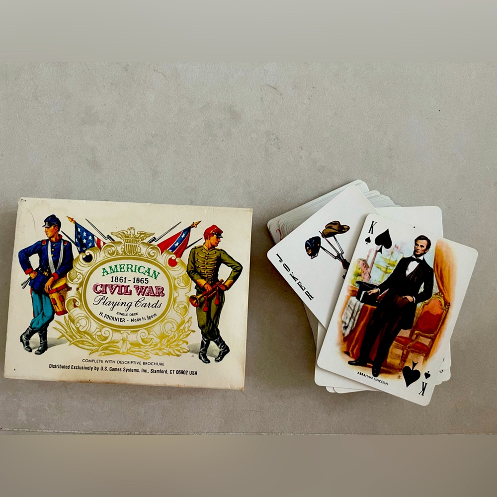 American Civil War Playing Card Deck.